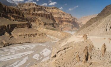 Upper mustang trekking route lendscape