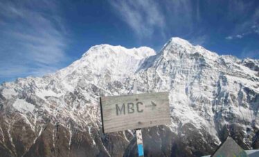 Macchapuchhre Base Camp Sign Board
