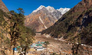 Top view of Kothe in Mera peak climbing route in Nepal